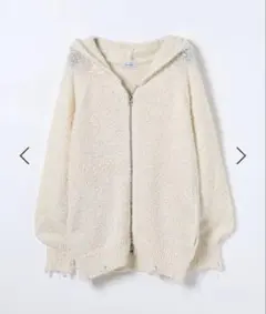 【新品未使用】jeanasis MIXクラッシュダブルジップ フーディ パーカー