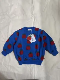 タイムセール！CARLIJNQ リンゴ柄 トレーナー 86-92 ブルー 海外