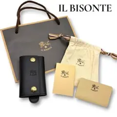 【新品未使用】IL BISONTE イルビゾンテ キーケース レザー ブラック