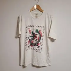 90s☆XL☆USA製☆アートTシャツ☆竹と虎☆江戸時代 屏風☆美術館 