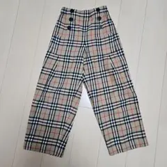 Burberry チェック柄ワイドパンツ