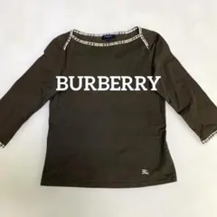 BURBERRYバーバリーロンドン 七分袖 スウェットシャツ ノバチェック M