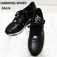 未使用❤️HAWKINS SPORT 厚底ヒールアップ スニーカー 黒24cmのサムネイル