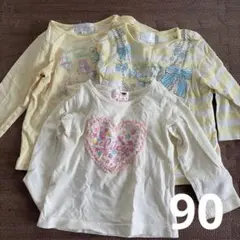 Lucy Kids 長袖カットソー 3枚セット 90cmのサムネイル