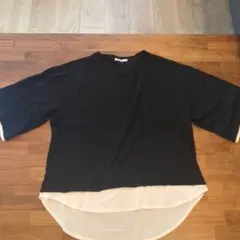 Classical Elf　レイヤード風 Tシャツ ブラック　XLサイズのサムネイル