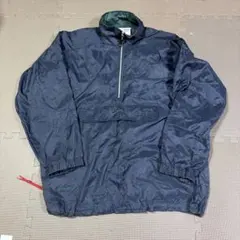 90s NIKE ナイロンハーフジップブルゾン ネイビー　ヴィンテージのサムネイル