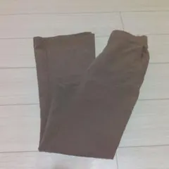 GU ブラウン フレアパンツ ゴムウエスト Sサイズ