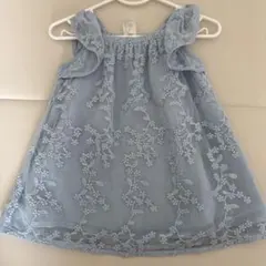 ベビー用 花柄刺繍 チュールワンピース
