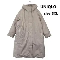 極美品 UNIQLO ウルトラウォームハイブリッドダウンロングコート 3ＸＬ