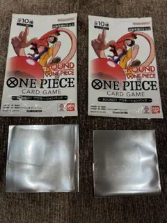 ワンピースカード ROUND1 未開封プロモ2パック ステッカー2枚 - メルカリ