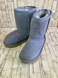 【美品】UGGアグ ムートン ブーツ 17cm レザー ロングブーツ 紫