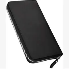 ❤大人気❤ メンズ 長財布 ブラック シンプル 財布 レザー 本革 プレゼント