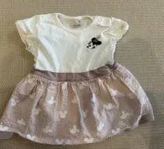 petit main 切替OPロンパース ミニーマウス 70cm