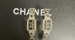 c*3様 CCマーク　ロゴピアス　 ゴールドフープピアス