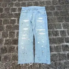 一点物 00s Levi’s 501 グランジ リペア デニム