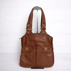 美品☆​本革 マークバイマークジェイコブス A4 肩掛け トートバッグ 茶系