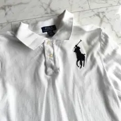 ポロラルフローレン　カスタムフィット白ポロシャツ　キッズサイズ14〜16　L