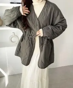 カーキ キルティングジャケット Mサイズ