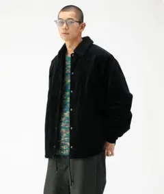 BEAMS ボアコーデュロイジャケット ブラック　Sサイズ