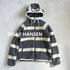 フード付きフリースジャケット グレーとアイボリー HELLY HANSEN