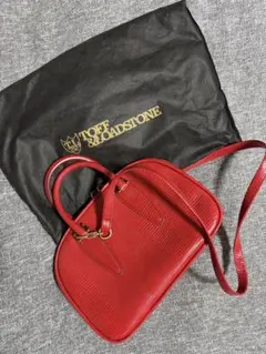 TOFF&LOADSTONE リザード型押し ハンドバッグ レッドのサムネイル