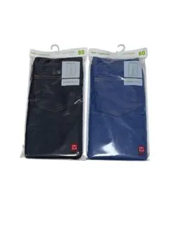 B**様 UNIQLO ベビーデニムパンツ レギンス 80 2色セット レギュラ