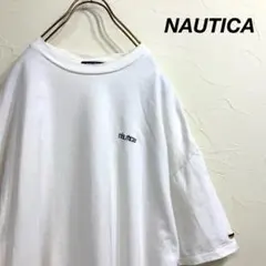 nautica ノーティカ 刺繍ロゴ tシャツ ホワイト