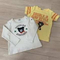 ミキハウス ダブルビー 2枚セット ロンT&Tシャツ