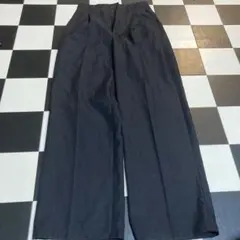 GU ブラック ワイドパンツ タック入り　M