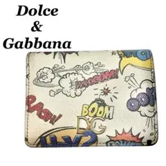 美品　ドルチェ＆ガッバーナ DGロゴ 二つ折り財布 ポップアート柄 コンパクトのサムネイル