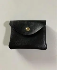 レザー／ミニ財布／小銭入れ／ ブラック