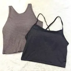 クロップドキャミソール、クロップドタンクトップセット