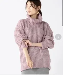 値下げ 畦 ビッグチュニック ニットのサムネイル