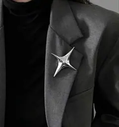 ピンバッジ　キラキラ　シルバー　メタルブローチピン