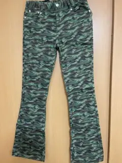 64センチ 迷彩パンツ ミリタリー カモフラ ストレッチ Y2K 古着①