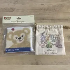 Duffy and Friends ミニタオルと巾着袋 セット