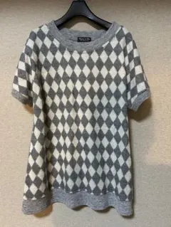 ニット グレーカットソー