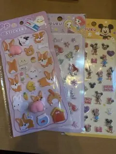 ミッキー・アリエル PUKUPUKU SEAL シールセット ぷくぷくシール