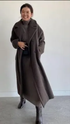 Demi-Luxe BEAMS ナッピングウールダブルブレストコート