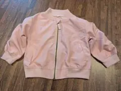 ピンク ジッパー付きアウター 90cm
