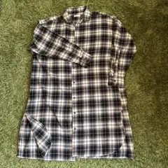 earth music&ecology ブラウン系 チェック柄長袖シャツワンピ
