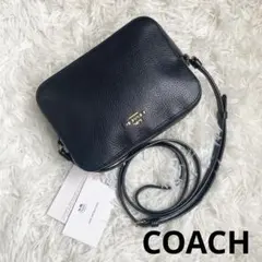 極美品 COACH ジェイミー 黒 カメラバッグ クロスボディ 革 レザー