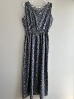 fifth フラワープリント ノースリーブ ロングワンピース
