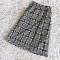 コラージュガリャルダガランテ　フロントボタン　チェック柄ロングフレアスカート
