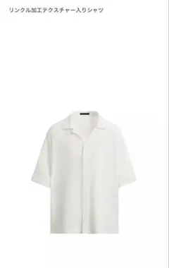 ZARA リンクル加エテクスチャー入りシャツ