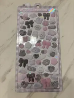 【12時間以内発送】ボンボンドロップシール　ふわふわドロップシール　しろくろ