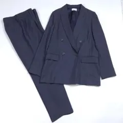 エニィスィス レディース パンツスーツ セットアップ 濃紺チェック