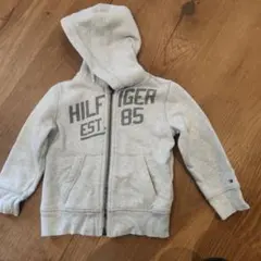 TOMMY HILFIGER フード付きジップアップパーカー 92サイズ グレー