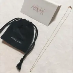 ハジャルアスワドアラビア数字6番K10ゴールドイニシャルネックレス40cm 