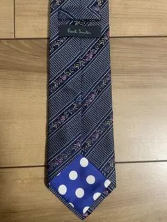 Paul Smith シルク ネクタイ ネイビー